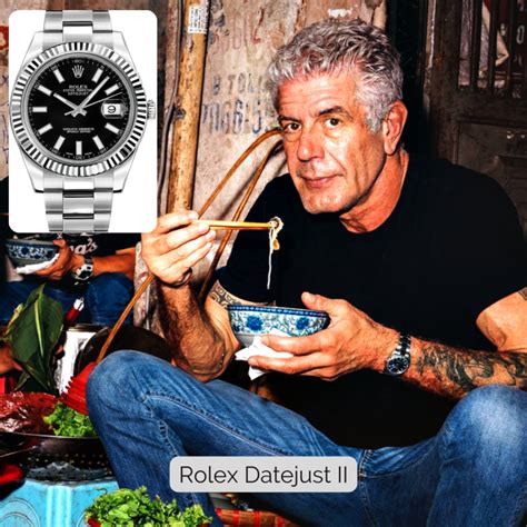 rolex datejust anthony bourdain|Anthony Bourdain watches.